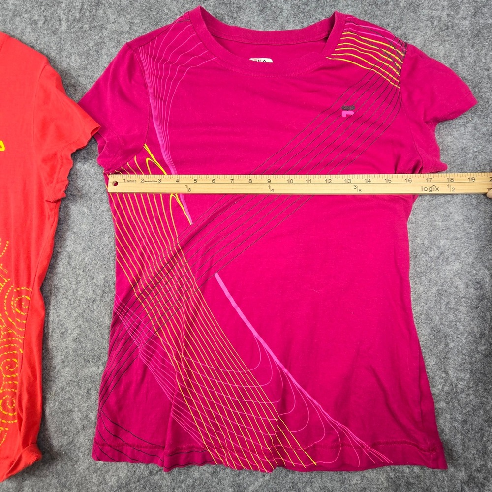 Fila Sport Womens Graphic T-Shirt Bundle Set of 3 Red Grey Pink Size Medium - Picture 7 of 12